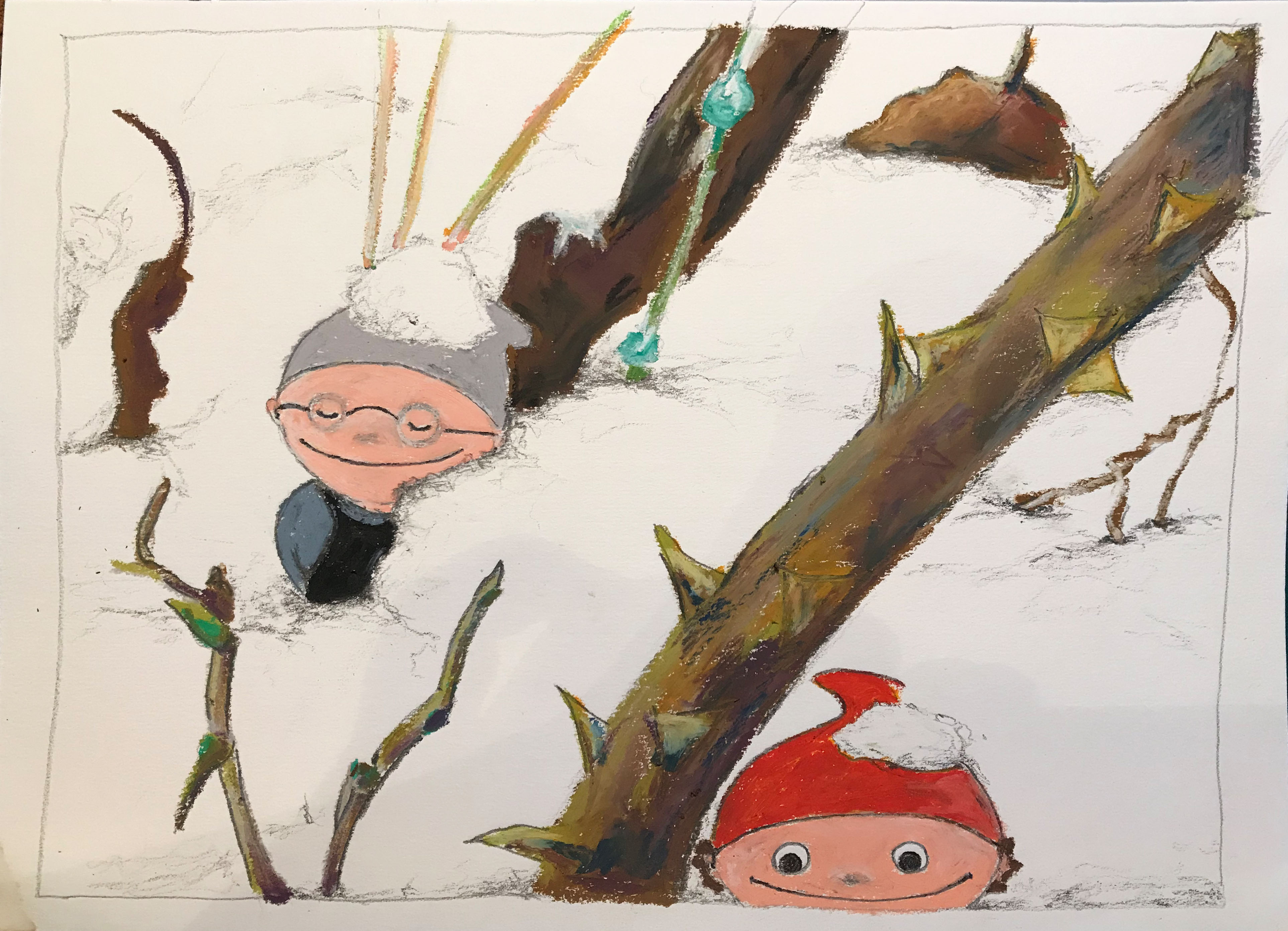 210123 Schnee im Garten am 17.1.21_Anja