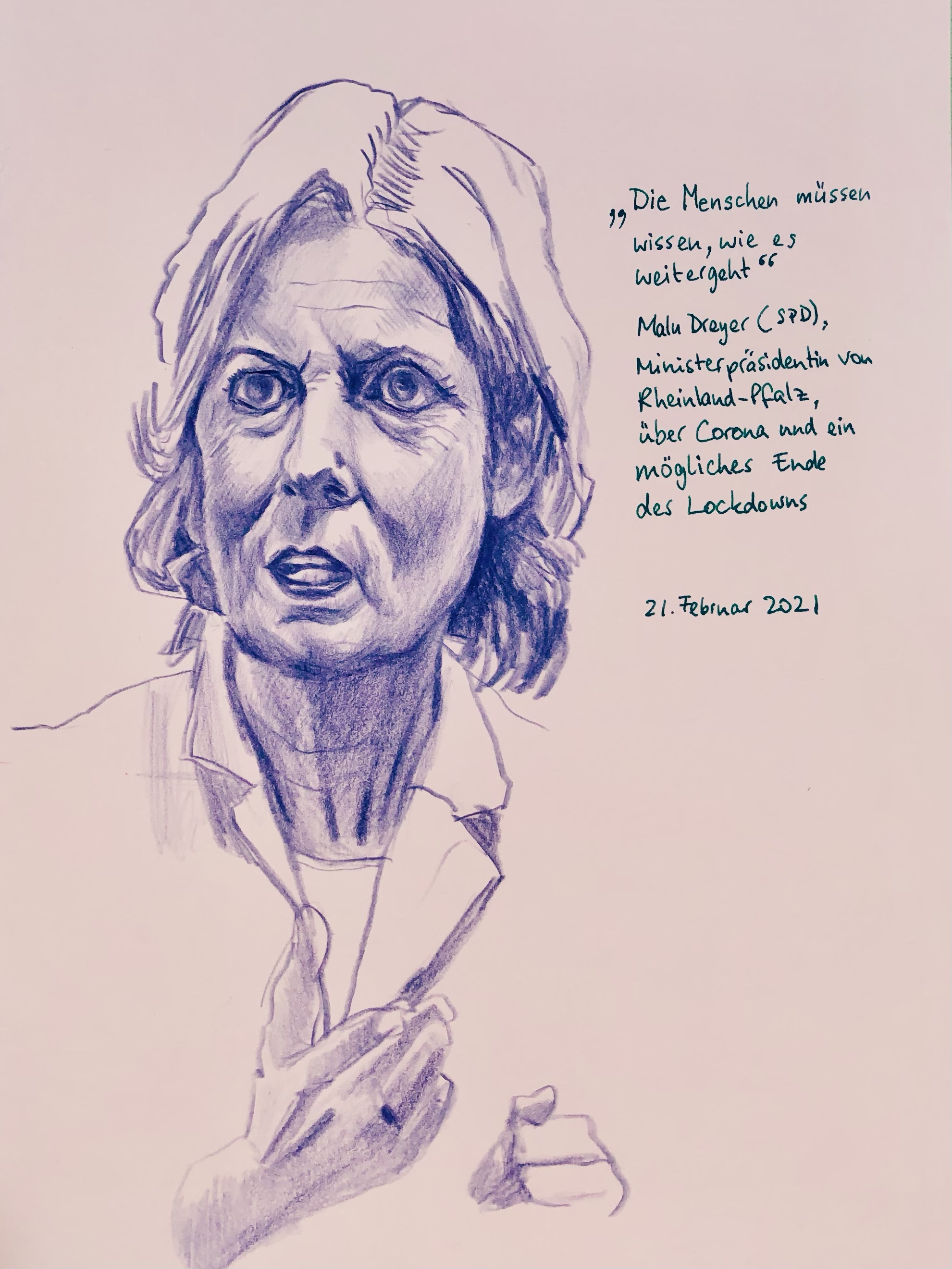 Stuarts Zeichnung von Malu Dreyer