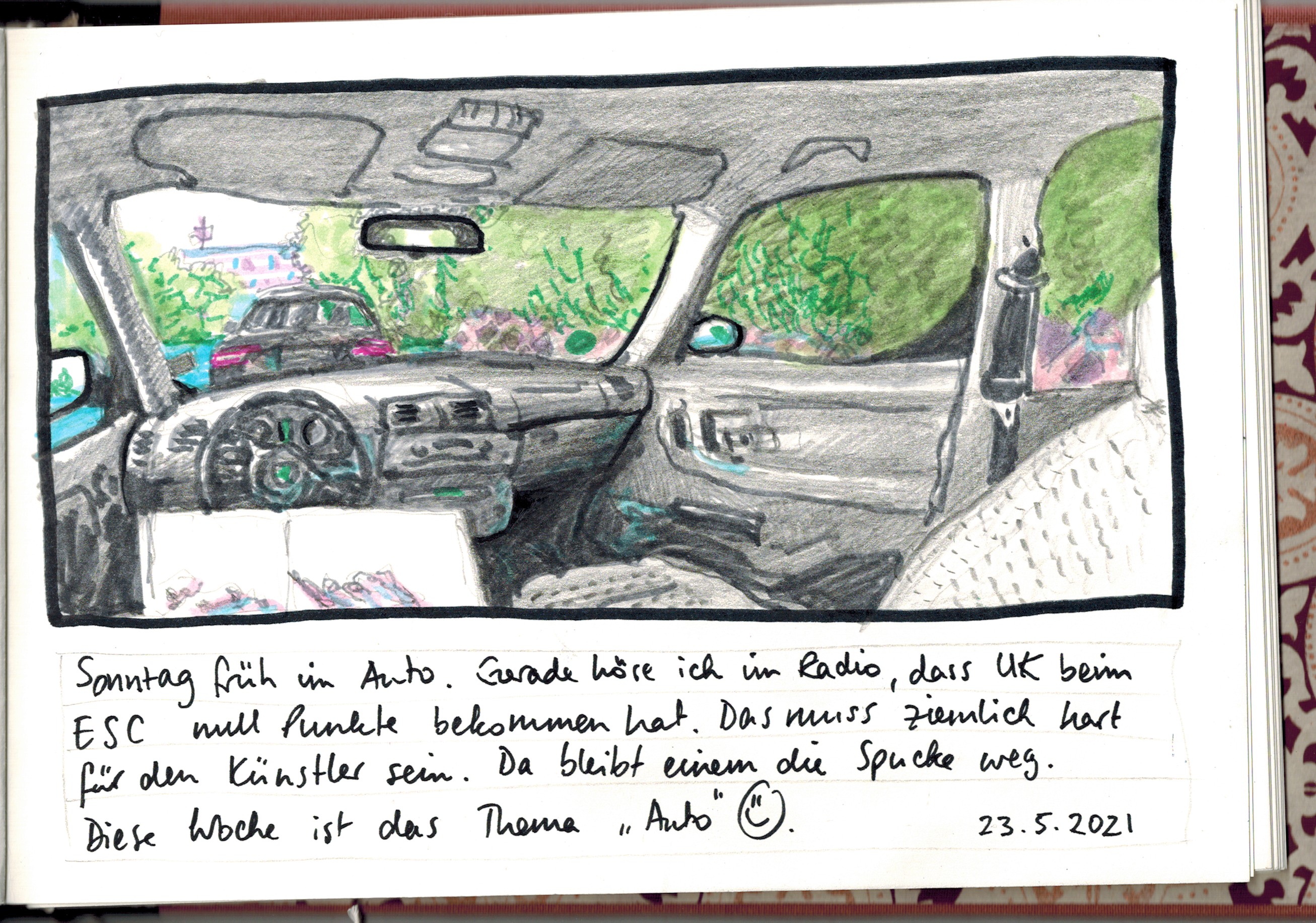 Stuart Sonntags im Auto