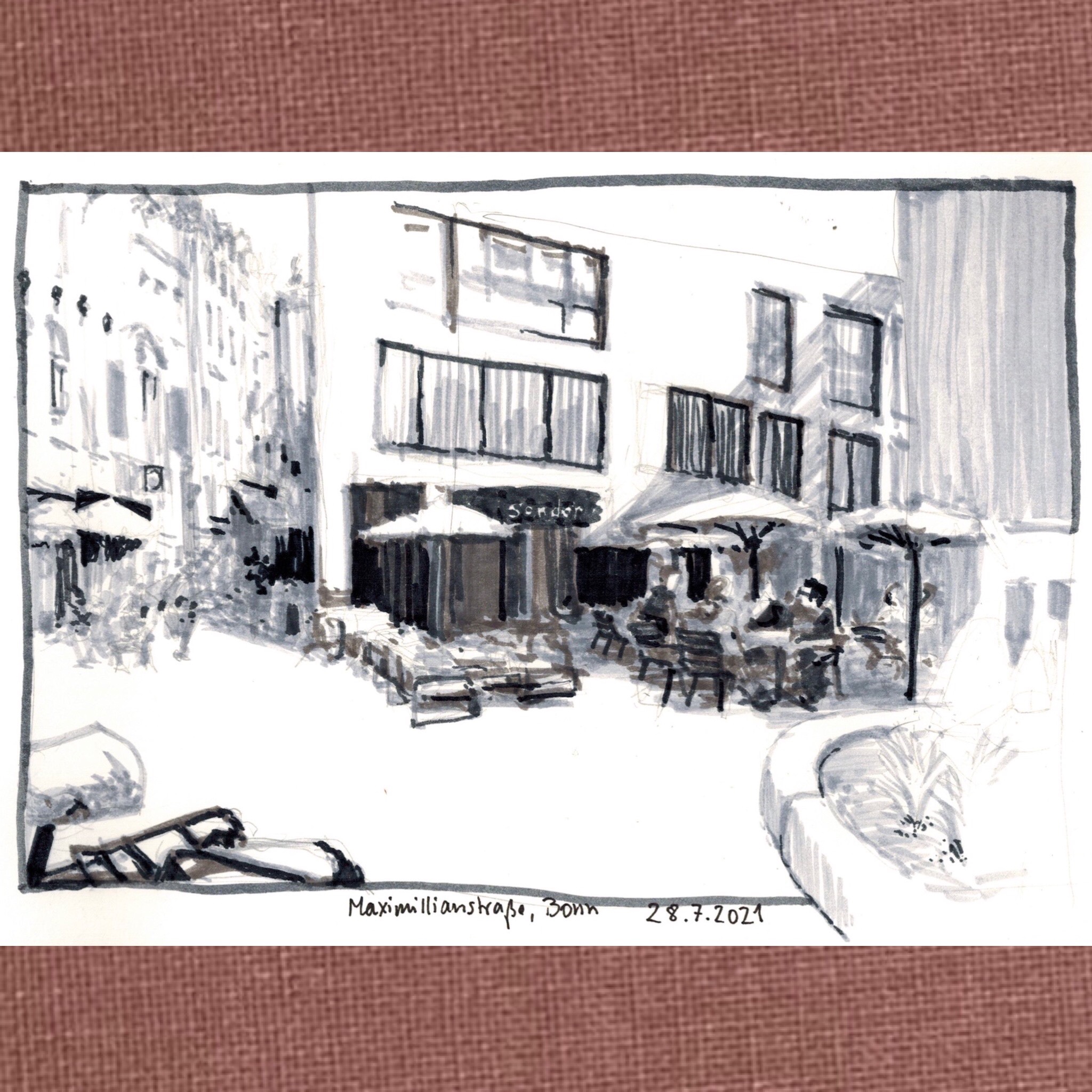 Stuart blickt auf die Maximillianstrasse