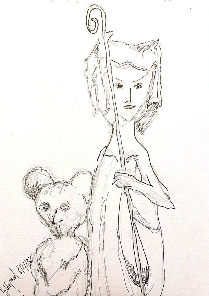 Hildegard_Junge Matrone und Gnom