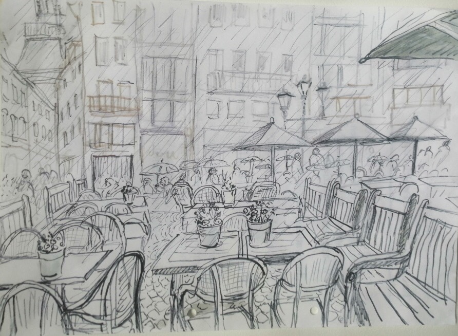 Cornelia H - Schietwetter am Marktplatz