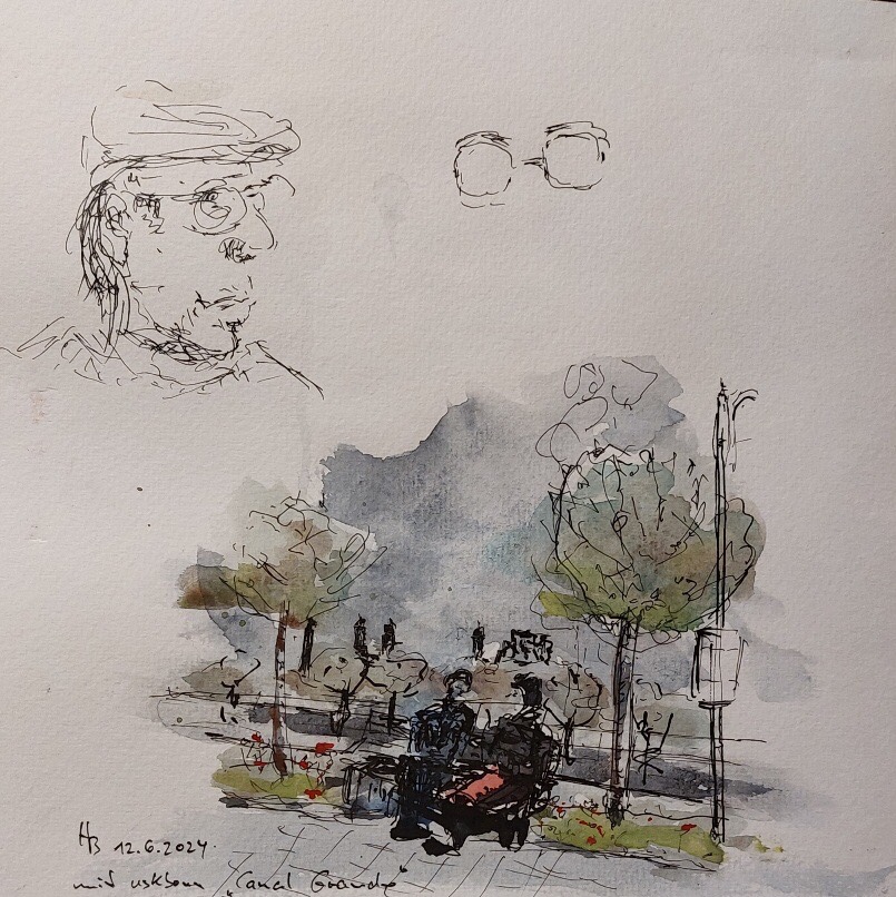 Heinz - am Canal Grande, es sind nicht alle Portraits fertig geworden