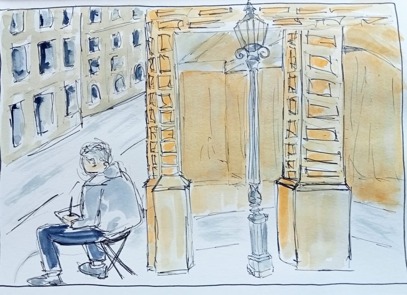 Angelika - der Heinz beim Zeichnen des Ches