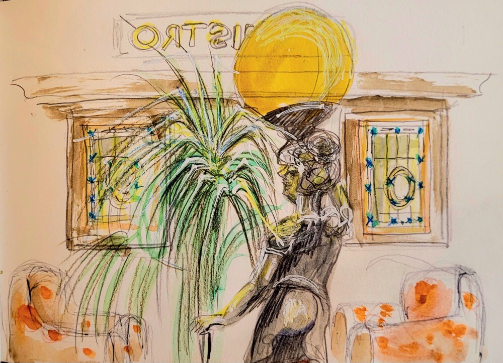 Martina (Hürth) - Jugendstillampe im Miebachs